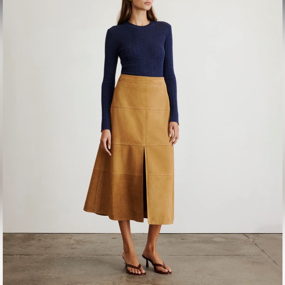 Tanya Taylor SUEDE HUDSON SKIRT - Picture 5 of 5